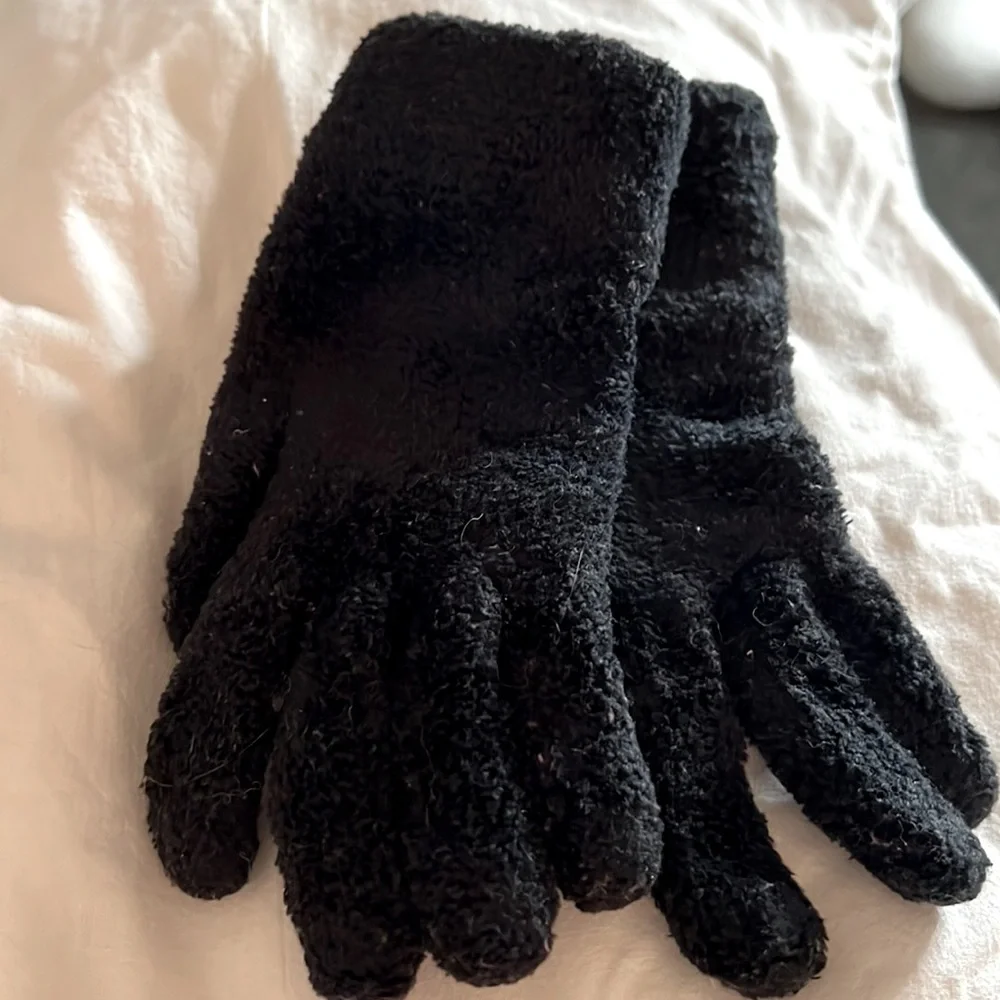 WOMENS CHENILLE KNIT GLOVES